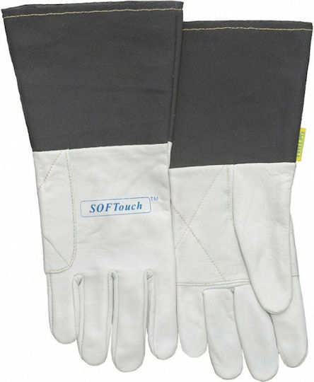 Weldas Gloves for Work Welding Gray Leather 1pcs