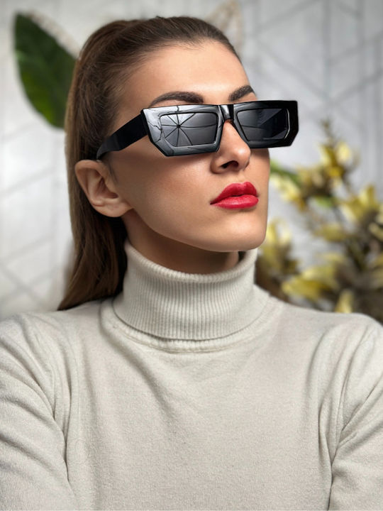 SeeVision 50031 Γυναικεία Γυαλιά Ηλίου με Μαύρο Κοκκάλινο Σκελετό και Μαύρο Φακό 4K2188-01-50031-BLACK