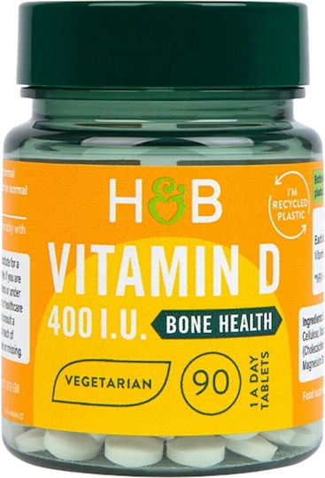 Holland & Barrett Витамин D3 за Здравето на костите 400иу 90 Таблетки