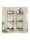 Shelves Wall Black 2pcs 30x25x100cm