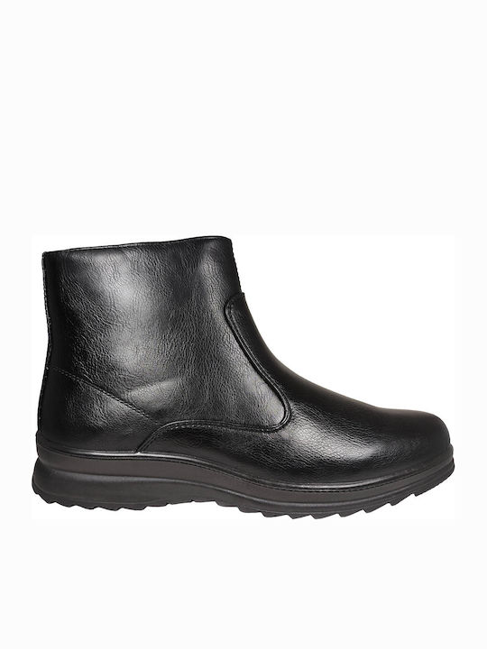 Black Men's Boots with Zipper