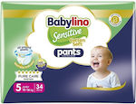 Babylino Sensitive Cotton Soft Pants Πάνες Βρακάκι No. 5 για 10-16kg 34τμχ