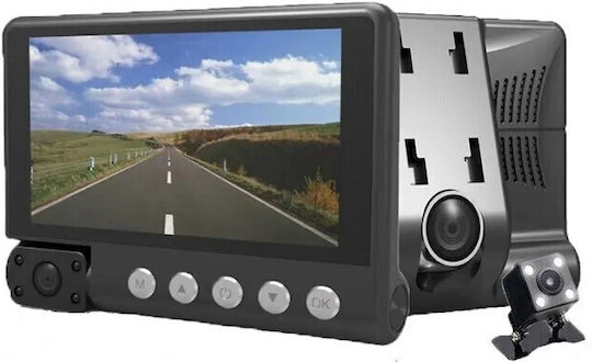 Andowl 4K Car DVR Set with Rear Camera, 4" Display