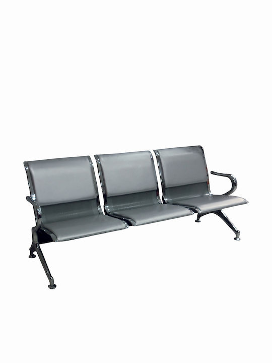 Three Seater Waiting Chair in Black Color 180x80x68cm 1pcs