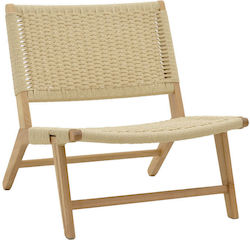 Rattan Outdoor Armchair Φυσικό 68x69x74cm