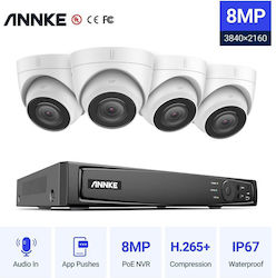 Annke Ολοκληρωμένο Σύστημα CCTV με 4 Κάμερες 8MP