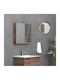 Karag Rechteckiger Badezimmerspiegel aus MDF 60x13cm Ice Oak