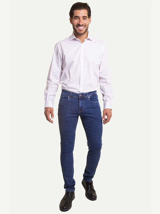 Men's Jeans Pants with Regular Straight Fit Denim Blue