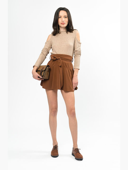 E-shopping Avenue Skirt in Brown color