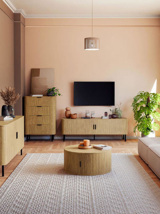 Wooden TV Stand Eventful Beige L150xD45xH57.5cm