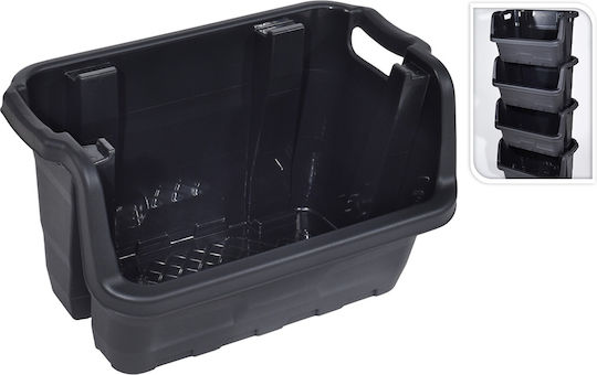 Excellent Houseware Storage Basket Plastic Black 59.5x37cm 6pcs