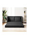 Doppelsitzer Sofa Bett Schwarz 112x60x55cm