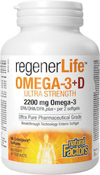 Natural Factors Omega-3+d Ultra Strength 1000 мг 90 Меки Капсули Natural Factors Omega-3+d Ultra Strength 1000 мг 90 Меки Капсули