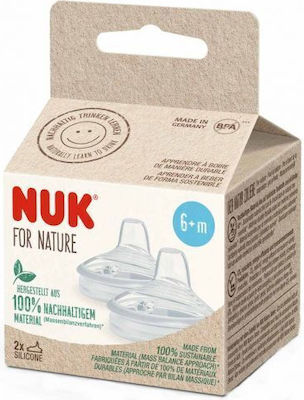 Nuk Nature Silicone Baby Bottle Teats for 6+ months 2pcs