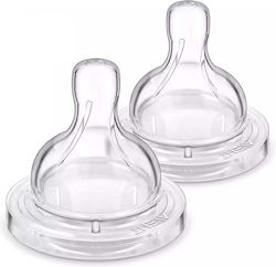 Philips Silicone Baby Bottle Teats Slow Flow for 1+ months 2pcs