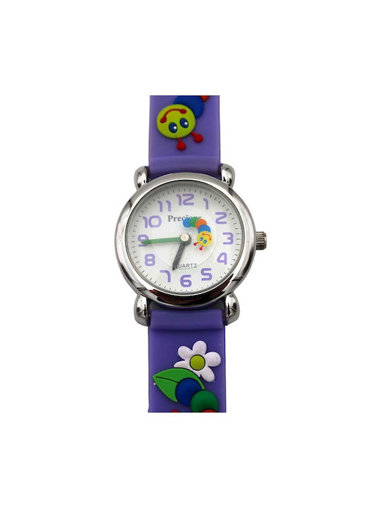 Kids Analog Watch with Rubber/Plastic Strap Purple