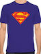 Superman T-shirt Blau Baumwolle