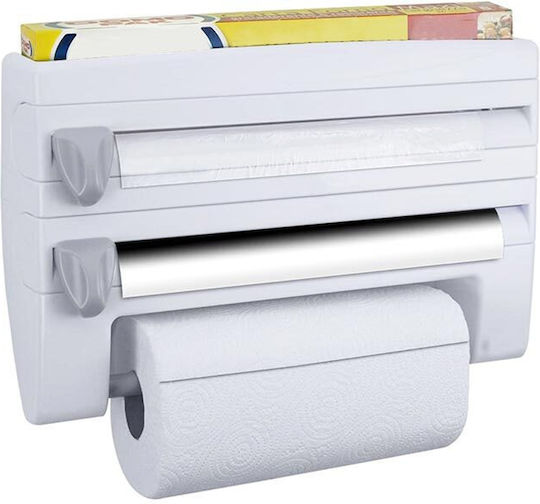 Wall Mounted Plastic Paper Towel Holder White 38x9x24cm AT24177
