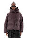 Jakke Damen Bikerjacke Bordeaux.