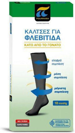 Pournara Socken Wade hoch Graduierte Kompression 18 mmHg Burgundisch