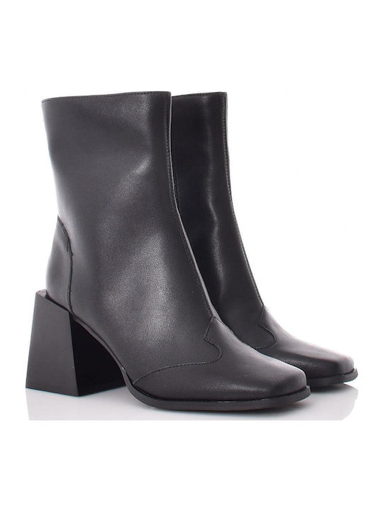 Duchess Leder Stiefeletten Damen Schwarz