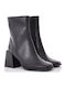 Duchess Leder Stiefeletten Damen Schwarz