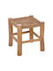 Stool For Living Room Wooden Londer Natural 38x38x40.5cm