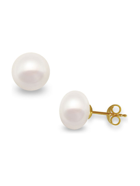 Margaritari Earrings made of Platinum with Pearls