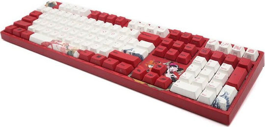 Varmilo VEA108 Koi Gaming Mechanical Keyboard with Cherry MX Brown switches and Illuminated keys (English US) White/Red