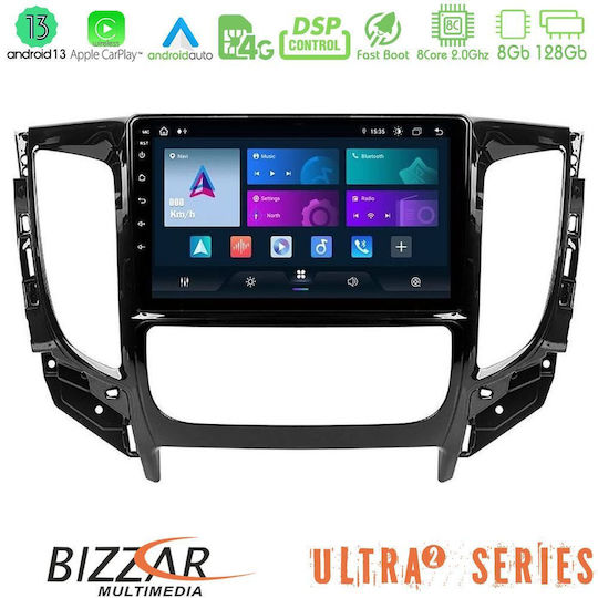 Bizzar Car Audio System for Fiat Fullback Mitsubishi L200 2015-2019 with A/C (Bluetooth/USB/WiFi/GPS/Apple-Carplay/Android-Auto) with Touch Screen 9"