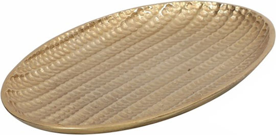 Liberta Hud Metal Rectangular Serving Tray with Handles in Gold Color 36x22x3cm 02-6733 1pcs