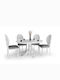 William Round Table Extendable Wooden White 90(+34)x90x75cm