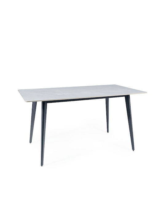 Ivy Table Metallic SZARY/ CZARNY 140x80cm