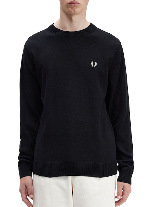 Fred Perry Laurel Wreath Men's Long Sleeve Sweater BLACK