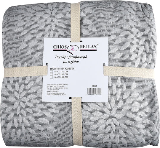 Chios Hellas Dreisitzer-Sofa Wurf P180xM280cm Grau Chios Hellas Dreisitzer-Sofa Wurf P180xM280cm Grau