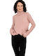 E-shopping Avenue Women's Long Sleeve Pullover Turtleneck Pink