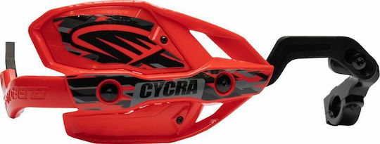 Cycra Motorcycle Protective Hand Guards in Red Colour