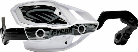 Cycra Protecții mânere motocicletă în culoarea Alb