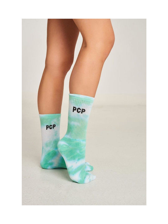 PCP Tie-dye Γυναικείες Κάλτσες Μέντα Ανοιχτό