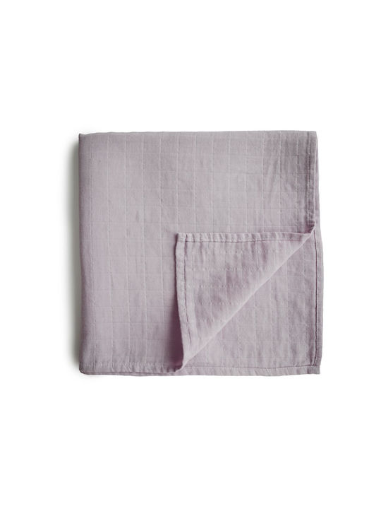 Mushie Muslin Burp Cloth Soft Mauve 120x120cm. 1pcs