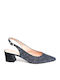 Leather Pointed Toe Black Medium Heels