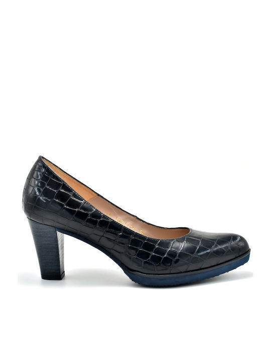 Gadea Leather Navy Blue Heels