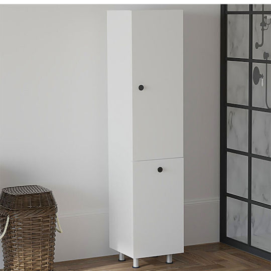 Pakketo Gingo 120-000383 Στήλη Μπάνιου Δαπέδου 33x35x159cm Λευκή