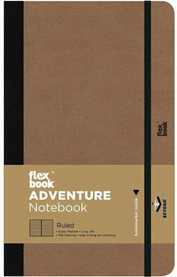 The Writing Fields Global Adventure Σημειωματάριο Ριγέ Καφέ