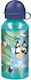 Euromic Παιδικό Παγούρι Bluey Αλουμινίου Γαλάζιο 400ml