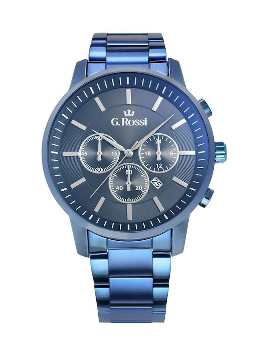 G.Rossi Watch Chronograph Battery with Metal Bracelet