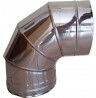 90 Chimney Corner Pipe Inox 230mm Silver