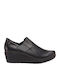 Leder Damen Mokassins in Schwarz Farbe