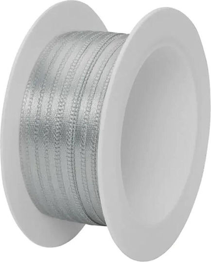 Stewo Satin,σατεν Band Monochrom Silber 5meters mit Breite 3mm