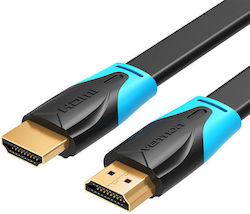 Vention VAA-B02-L500 HDMI 2.0 Flat HDMI male - HDMI male 5m Μαύρο